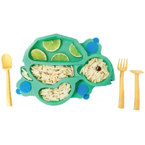 Constructive Eating Training Utensils and Plate Set - Made in USA - Kitchenware - Kitchen Utensils - Cutlery, Tableware