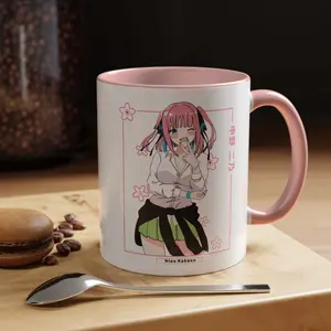 Nino Nakano Mug, The Quintessential Quintuplets Anime Girl Cup, Cute Waifu Coffee Mug