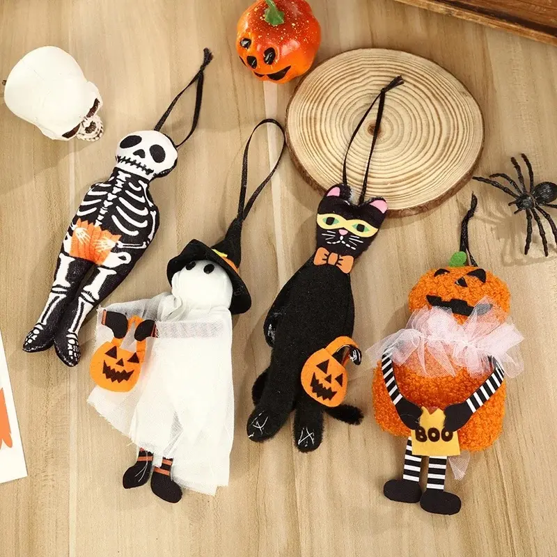Halloween Hanging Ghost Pumpkin Black Cat Pendant Decoration Halloween Ornament 2026 Day Of The Dead Party Gift Party Black Cat Accessory