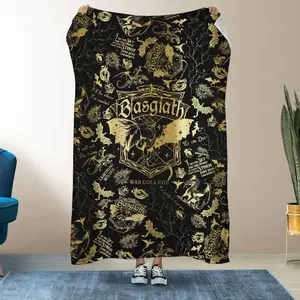 Basgiath War College Blanket Fourth Wing Merch Onyx Storm Fantasy Dragon Fleece Throw Cozy Bookish Blanket Book Lover Gift Super Soft Anti Static 100% Flannel Vibrant Printed Design Versatile Size Options Multi Scene Use Easy to Clean
