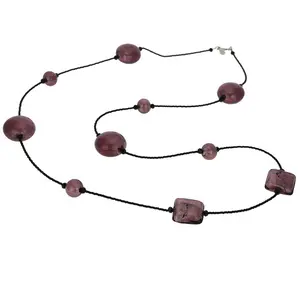 Glass Of Venice Murano Glass Lucia Necklace - Purple