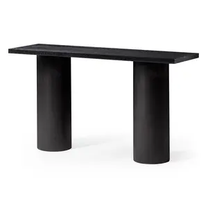 Maven Lane Lana Contemporary Wooden Console Table in Refined Black Finish