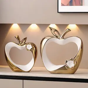 Luxury Ceramic Apple Decor Set | Modern Home Accent