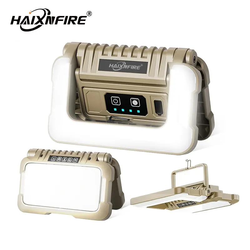 HaixnFire W106 Collapsible Portable Ultra Bright LED Camping Lantern 1500 Lumens USB-C Rechargeable Tent Light 5 Modes 3 Light Sources for Power Outages Camping Hiking Emergency Work Lights Tent lamp Flashlight Spotlight Maintenance lamp Barbecue lamp