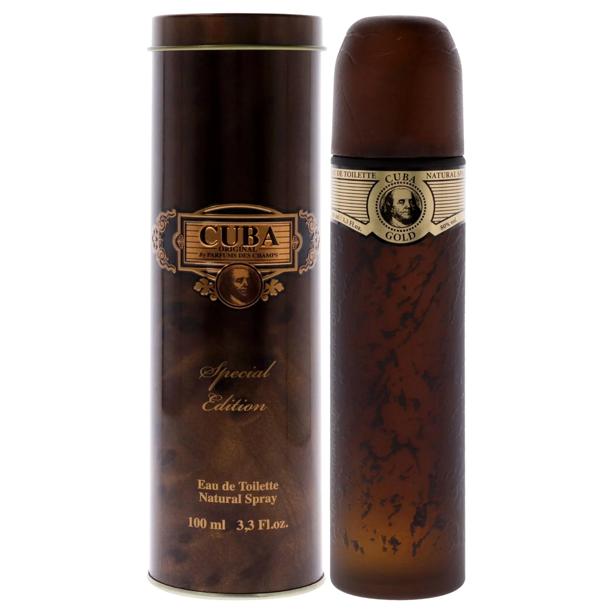Cuba Gold Special Edition Male Eau de Toilette - 100ml (3.3 oz) Natural Spray, Tube Packaging, Unisex Fragrance (Beauty & Personal Care)