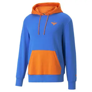 PUMA Mens Melo Colorblock Hoodie Casual Outerwear Casual Hoodie Pockets - Blue