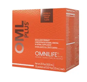 OML OMNIPLUS NATURAL & ARTIFICIAL FRUIT FLAVOR Micellized Product Concentrated Vitamin Mineral & Herbal Supplement Net wt 20fl oz 600mL