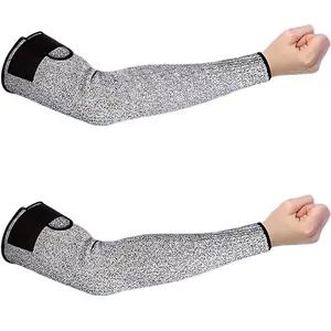 2PCS, Cut-Resistant Arm Sleeves — The upper arm cuff is adjustable to fit different arm sizes. Suitable for both men and women to protect thin skin and prevent bruises. Ideal for gardening, welding, kitchen work, and outdoor sports.