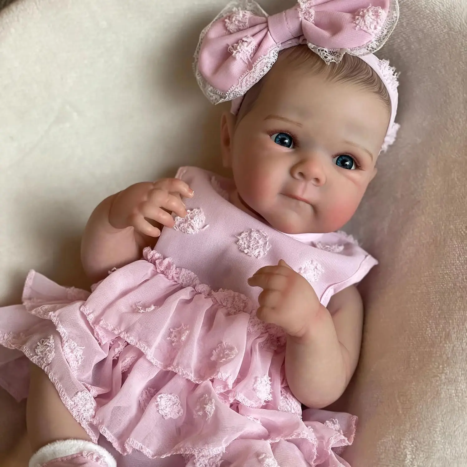 18 Inch Real Life Baby Dolls with Toy Accessories for Kids Age 3+ Suitable Gifts for Mother's Day Valentine's Day Children's Day & Christmas