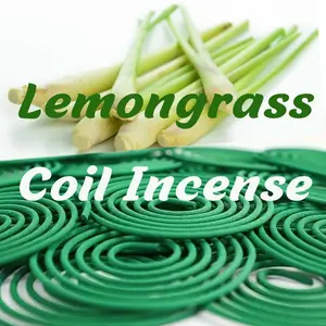 Lemongrass Incense Sticks 40/80/120pcs, Spiral Incense, Fresh Lemongrass Scent, Burn Time 3-4 Hours, Ideal for Office, Yoga, Reading