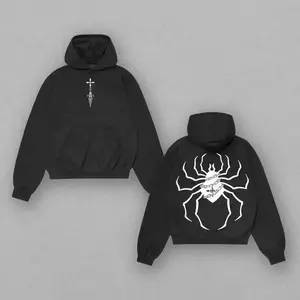 HunterxHunter Phantom Troupe Spiders Anime Double Printed Hoodies Unisex Heavyweight Cotton Sweatshirt for Anime Sport, Epic Anime Graphic Double-Sided Tee