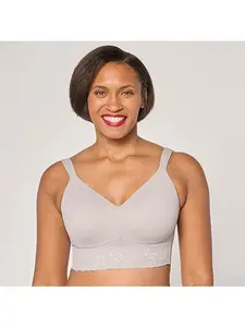 Rhonda Shear Molded Cup Bra with Lace Trim