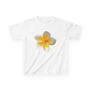 Frangipani Flower Baby Tee - Y2K Aesthetic Baby Tee, Gift for Her
