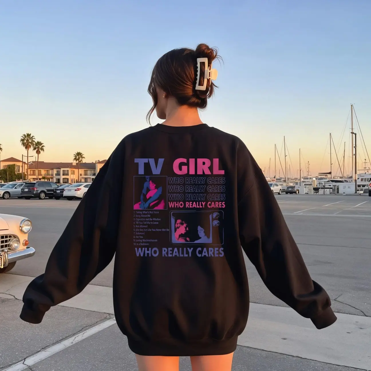 Tv Girl Who Really Cares Album Sweatshirt, Tv Girl Merch Sweater, Graphic Apparels, Unisex Christmas Gift For Music Lovers, Comfortable Oversized