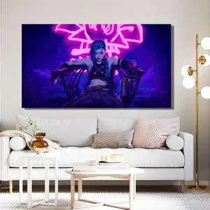 Jinx Arcane League Of Legends Game Poster, LoL Heroes Arcane Vi Game Posters (NO FRAME)