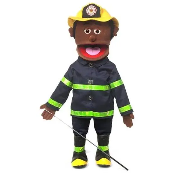 Fireman Puppet, Black (25")