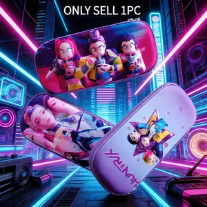 3D Kawaii Pencil Case Cartoon Demon Pencil Box  EVA Hunters Large Capacity Waterproof Light Pencil Box for Student School Supply Stationery bag