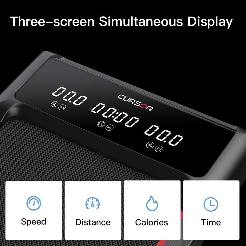 Desk Treadmill, HighDefinition Big Screen Walking Pad for HomeSmall, 2.5 HP Quiet Brushless, 265 LBS Capacit