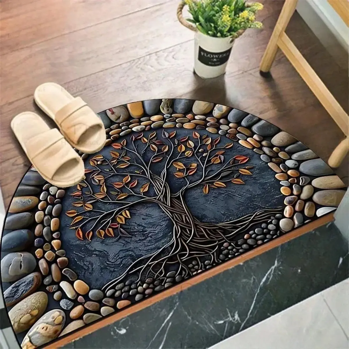 Holiday Seasonal Welcome Mat Non Slip Silicone Back Christmas Thanksgiving Fall Design Front Porch Decor Waterproof Easy Clean Indoor Outdoor Doormat