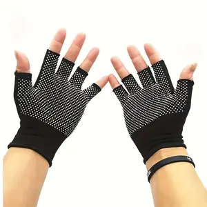 1 Pair Non-Slip Gloves with Grip Dots | Multi-Purpose Fitness Gloves, Breathable, Nylon, and, Perfect for Universal Use