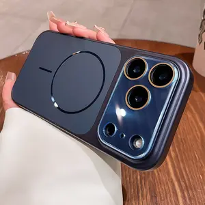 AG nano liquid matte magnetic phone cases iphone17 Pro Max 16 15 for iPhone case silicone soft shell TPU shockproof