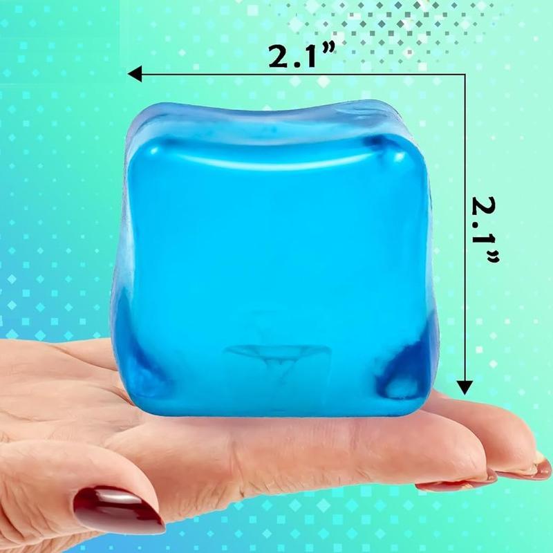 2026 Sensory Stress Cube,Sensory Squeeze  with Super Solid Squish for Anxiety Relief, Slow Rising, ADHD & Focus Aid – 2.1", 1Pc