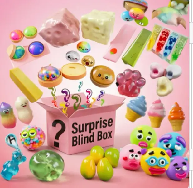 100+Pcs Slow Rising Squishy Figures Blind Box Soft Fidget Toys Moai Head Panda Rabbit Stress Relief Gifts