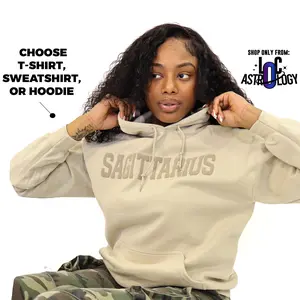 Sand Zodiac Puff Print Top Unisex, Choose T-Shirt, Sweatshirt, or Hoodie, Astrology Apparel Crewneck Pullover