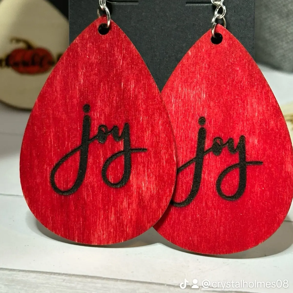Joy Laser Engraving Earrings for Women - Perfect for Any Occasion
