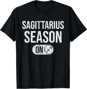 Casual Cotton shortsleeve tees Sagittarius Season On - Astrology Zodiac Sign Fire Signs T-Shirt