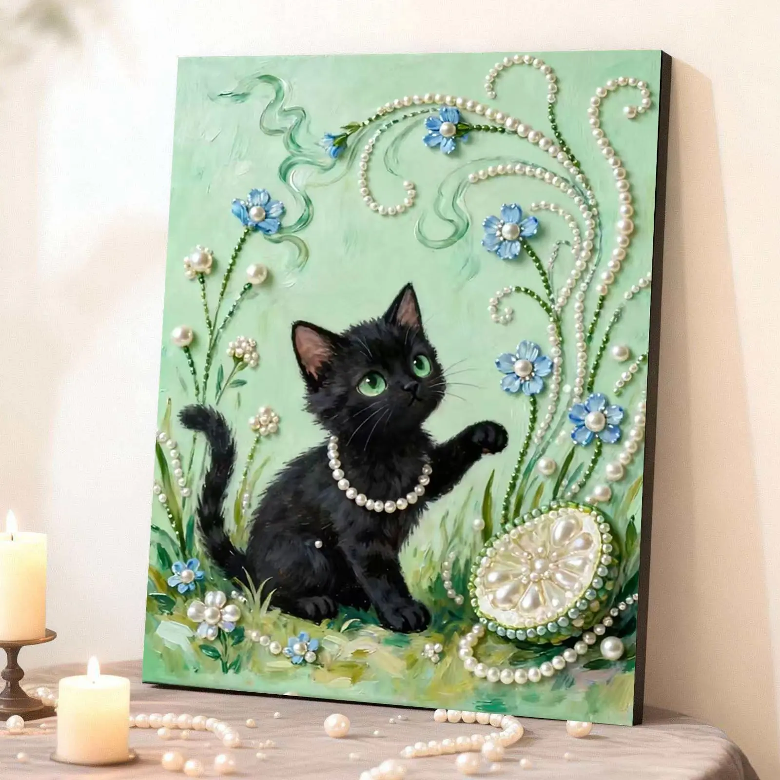 Shining Pearl DIY Art Painting - Easy for beginners, a exquisite handcrafted light luxury choice, elegant finished piece that brings artistic flair to your home space Shining Pearl DIY Art Painting - Easy for beginners, a exquisite handcrafted light luxury choice, elegant finished piece that brings artistic flair to your home space