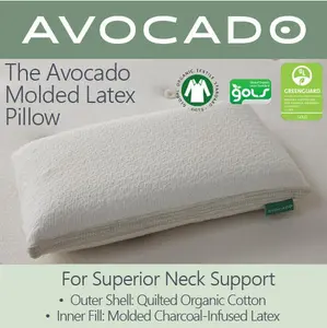Avocado Molded Latex Pillow