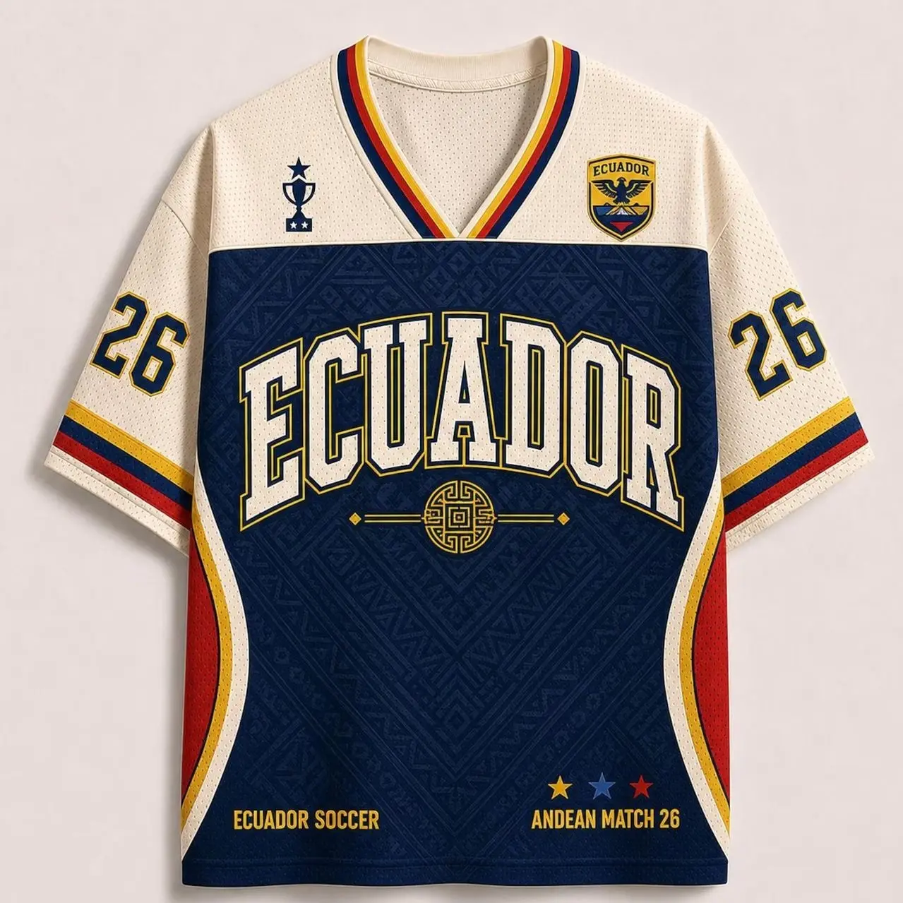 Ecuador Soccer Jersey, Ecuador Football Fan Shirt, Andean Match 26 Game Day Tee, Ecuador Jersey Top, Soccer Fan Gift