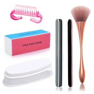 Dip Powder Nail kit,Nail Files and Buffer Set,Pendicure Prep Kit,Professional Manicure Pendicure Tools Kit With Dip Powder Tray, Dipping Nail Brush, Buffer Block and Nails File