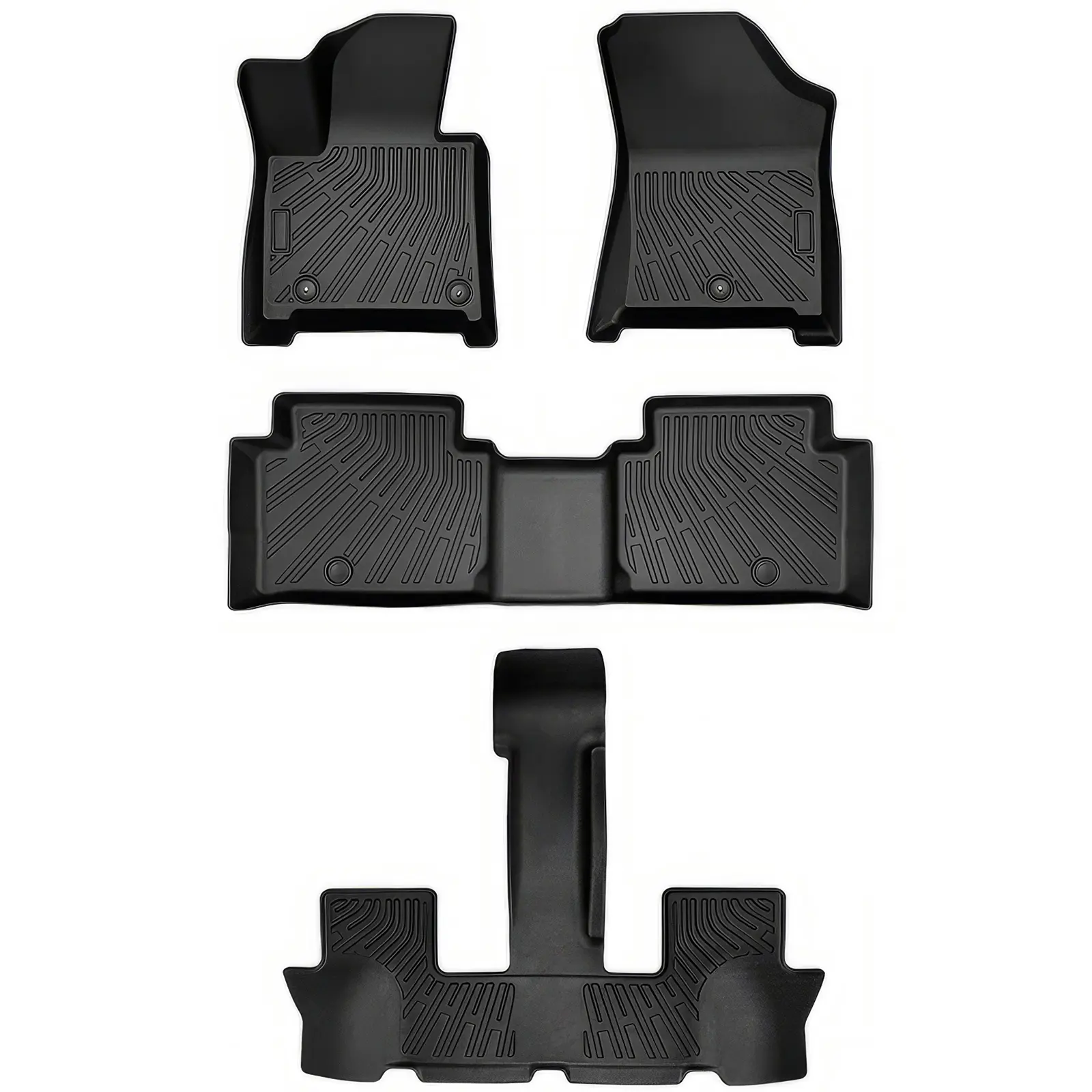 3D Molded Floor Mats for Hyundai Santa Fe 2024-2026 All Weather Carpets TPE Automotive Mats Car Accessory