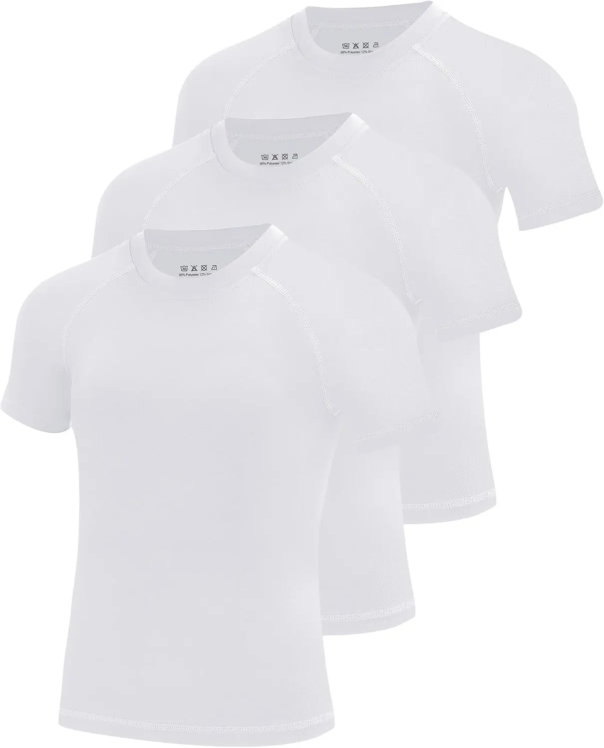 Boys Compression Shirt Short Sleeve Youth Basketball Football Undershirt Kids Quick Dry Athletic Base Layer T-Shirt