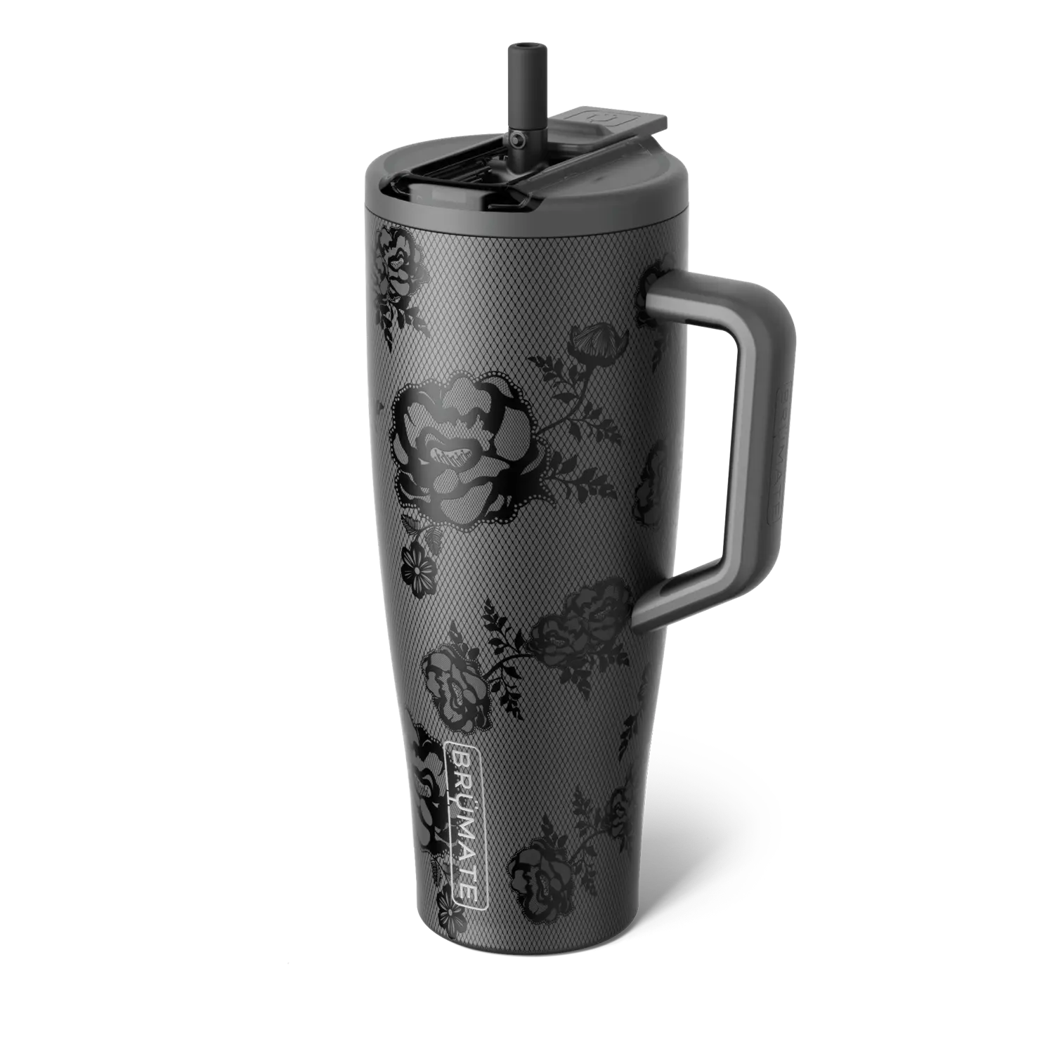 BrüMate Era Flip Covered Flip-Down Straw Tumbler with Handle | 40oz, 30oz, 20oz Sizes | 100% Leakproof Insulated Tumbler | Keeps Ice 24+ Hours | Cup Holder Friendly Base