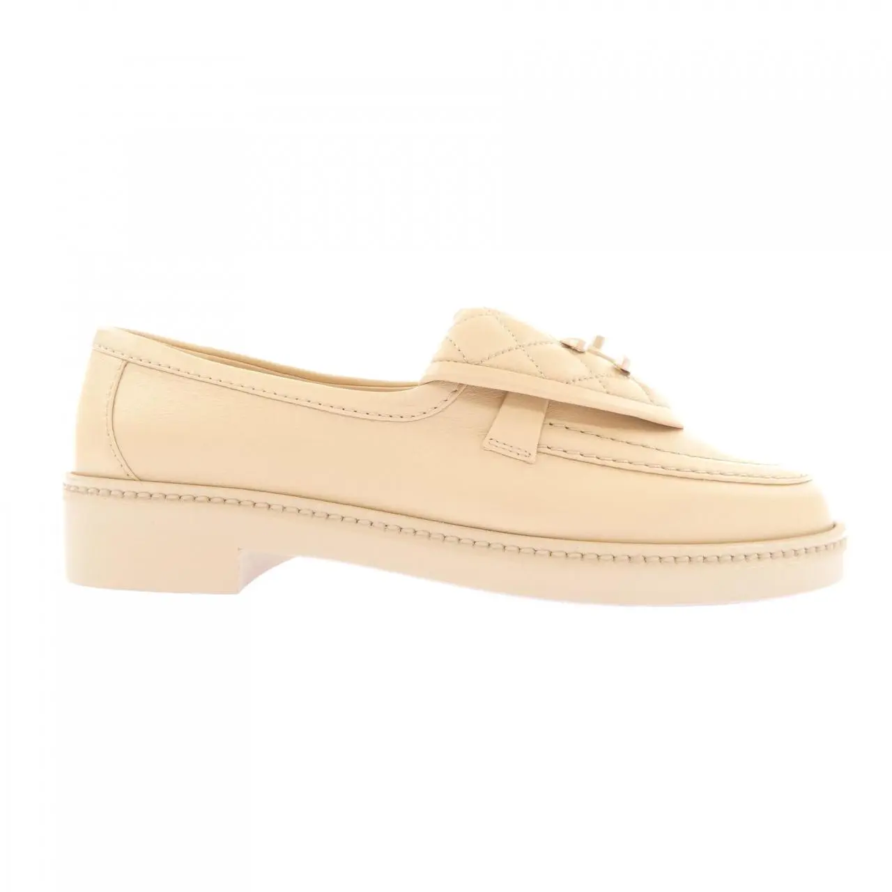 Pre-owned CHANEL Lambskin Small Leather Goods Turnlock Moccasin Loafers