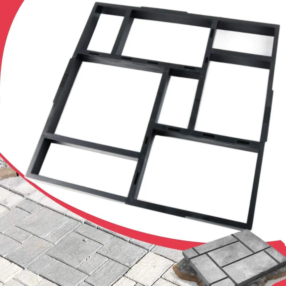 20"x20"x1.8" Plus Size Walk Maker  Concrete Path Maker Molds Stepping Stone Paver Lawn Patio Yard Garden DIY Walkway Pavement Paving Moulds (8-Grid)