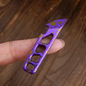 Titanium Alloy Multifunctional Edc Pry Bar, Portable Outdoor Bottle Opener, Durable and Lightweight, Ideal for Hiking and Camping, Edc Multi Tools