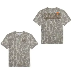 Drake Waterfowl Men's Old School Camo Square LabCamo T-Shirt Unisex Outdoor Tee in Bottomland Camo Ultra Soft Breathable Cotton for All Day Comfort Perfect for Hiking Camping Huntingg