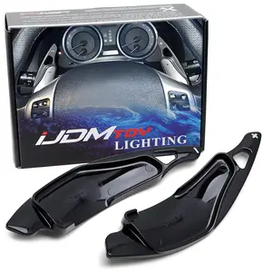 iJDMTOY Gloss Black Finish Larger Paddle Shifter Extensions For Lexus 2006-2013 2nd Gen IS250 IS350 ISF