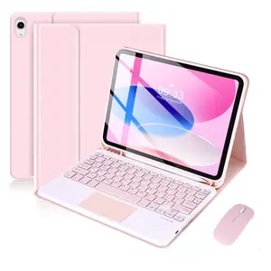 Magnetic Keyboard with Mouse Pink Bluetooth Chip Technology for Stable Powerful Cordless Connection Magnetic Design Cordless Convenience