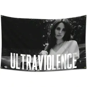 Lana Del Singer Rey Flag Tapestry Album Cover Flag Tapestry 60*40 Inch Wall Hanging Living Room Bedroom Dormitory Aesthetic Decoration， funny tapestry durable man