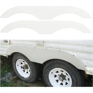 RV Fender Skirt Replacement Tandem Trailer for RVs Campers and Trailers - White Tire Truck Wheel