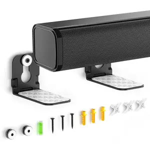 Sound Bar Mounts Under TV Universal Soundbar Wall Mount for Samsung, Vizio, LG Soundbar Mount Bracket - Floating Sound Bars Mount Shelf for Most of Soundbar Mounting Bracket