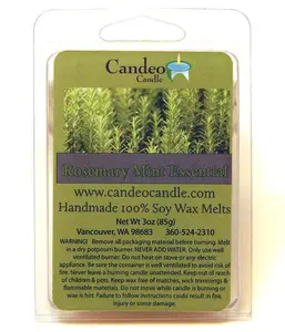 Rosemary Mint Essential Oil, Soy Melt Cubes, 2-Pack