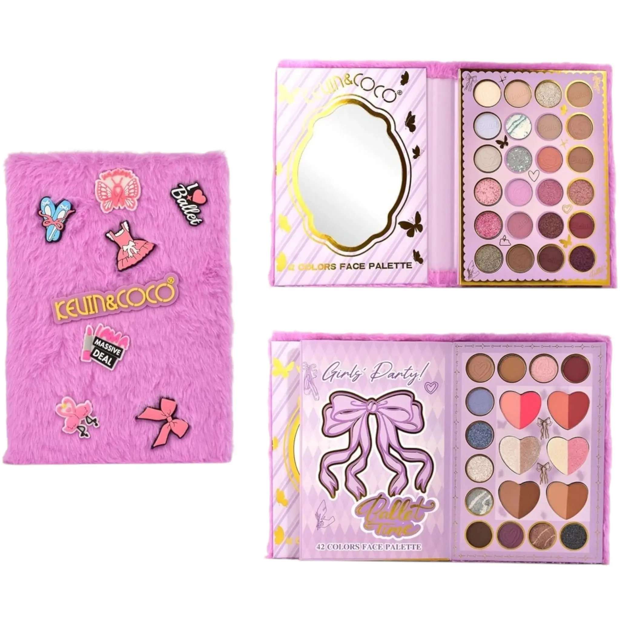 Kevin & Coco 42 Colors Face Palette Purple Fuzzy - Wholesale