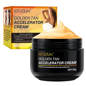 SEFUDUN GOLDEN Tan Accelerator Cream,Shine Brown Tanning Oil, Indoor Tanning Lotion for Tanning Beds or Outdoor Sun Body Care Carrot Moisturizers Cocoa Olive