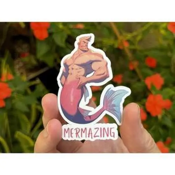 Vinyl Sticker: Merman Zephyr - Mermazing
